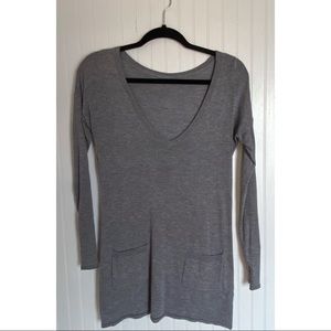 WHBM  gray soft fabric sweater
